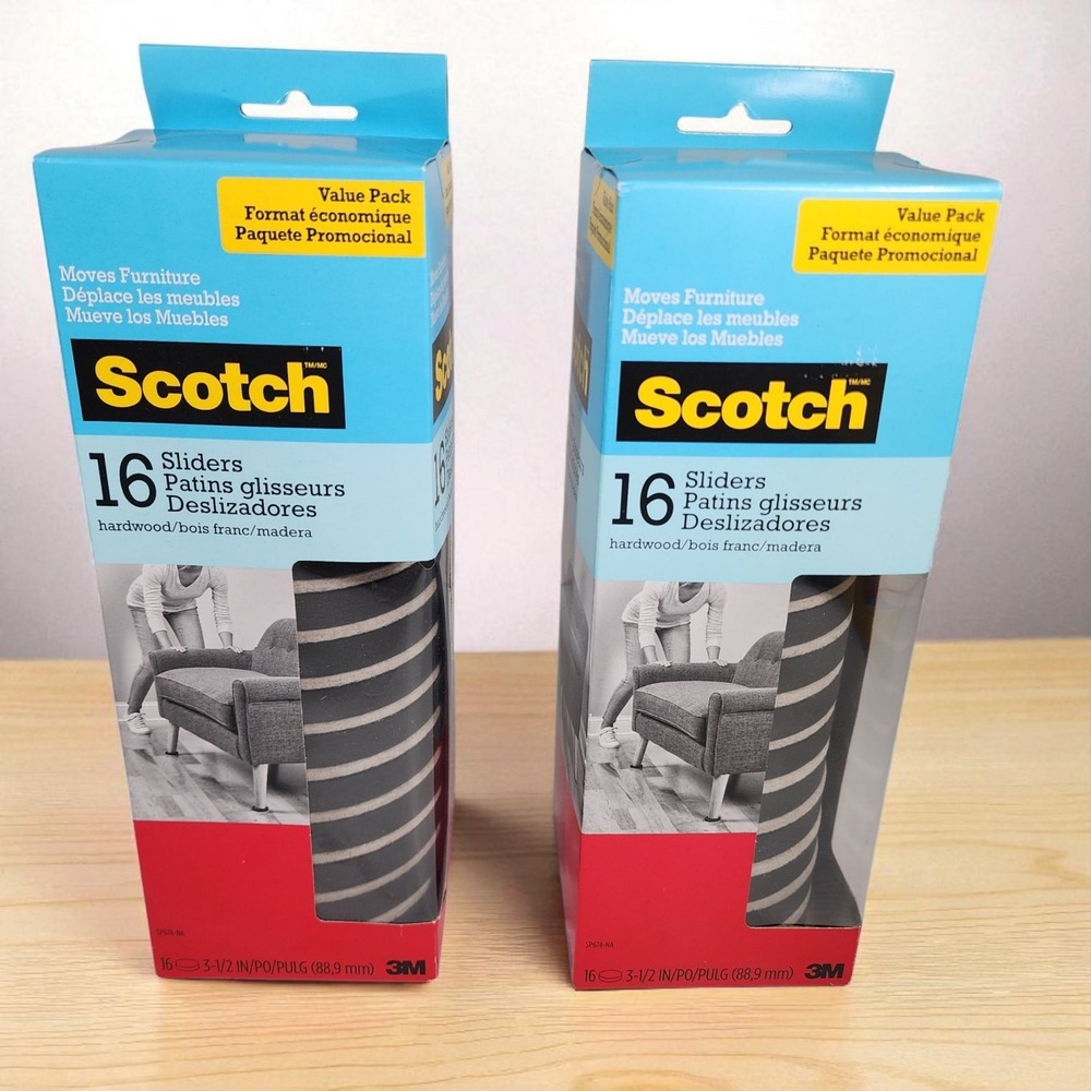 SCOTCH Furniture Sliders / 3.5‎ inch Round /  16-Pack VALUE PACK - NEW